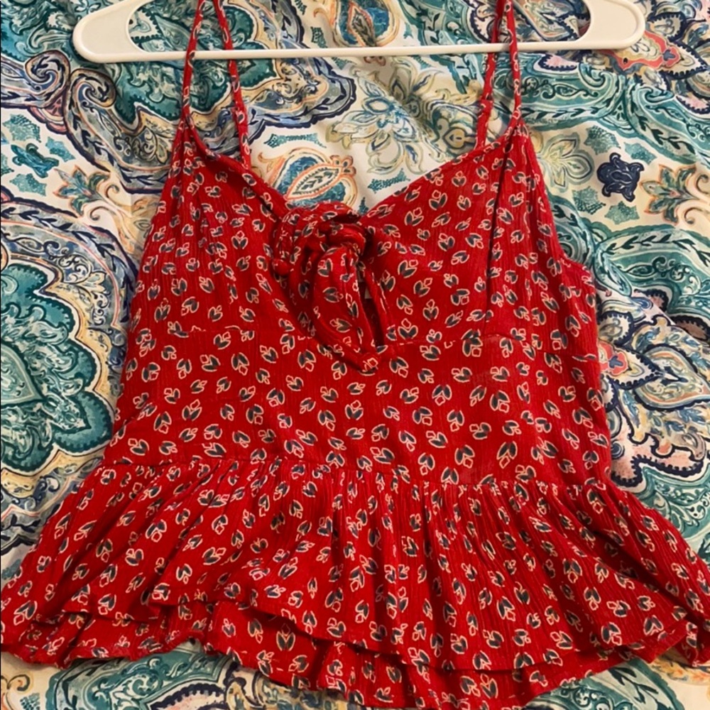 Patrons of peace red crop top